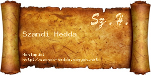 Szandi Hedda névjegykártya